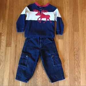 Pants & Sweater Shirt Set